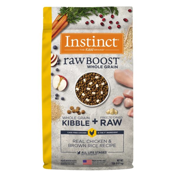 Instinct Raw Boost de Pollo con Granos y Arroz Integral - Para Perros (20 lb)