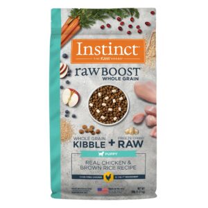 Instinct Raw Boost Pollo con Granos y Arroz Integral Cachorros 9.07 kg