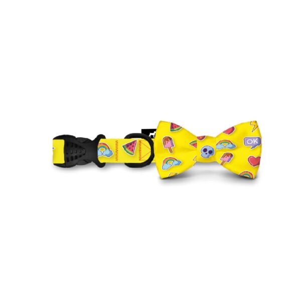 Collar Con Moño Para Perro Jack Pet Style Color Amarillo