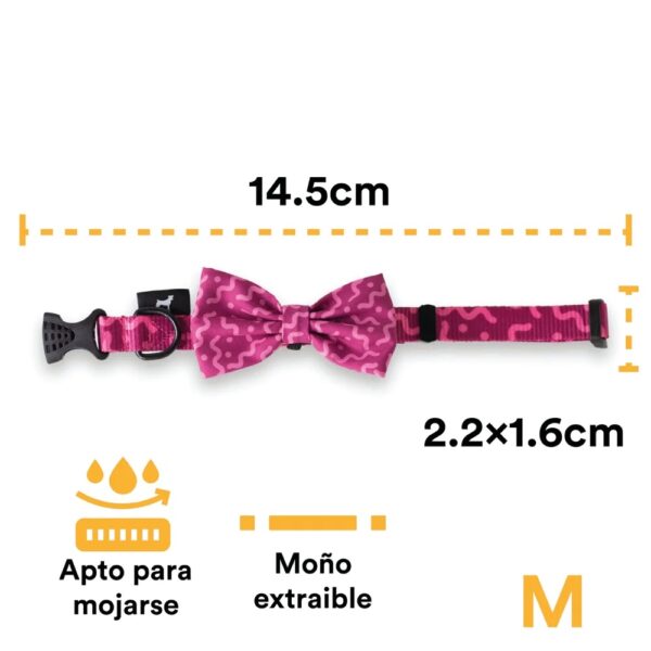 Collar Con Moño Para Perro Jack Pet Style Color Rosa - M