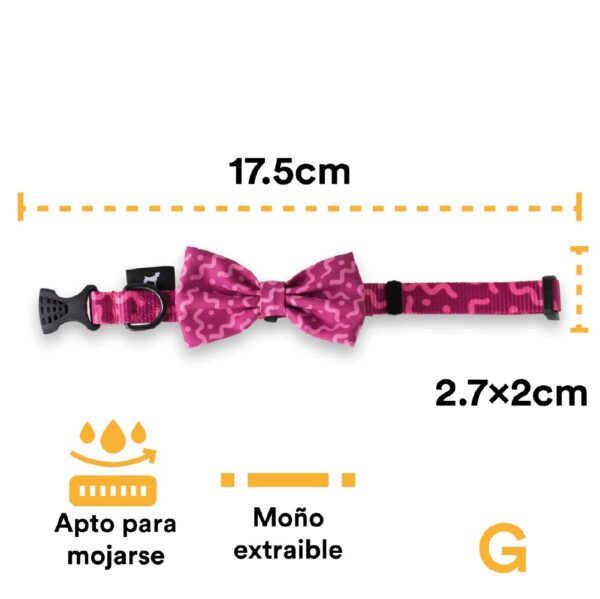 Collar Con Moño Para Perro Jack Pet Style Color Rosa - G