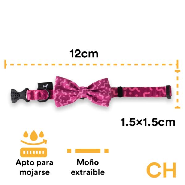 Collar Con Moño Para Perro Jack Pet Style Color Rosa - CH