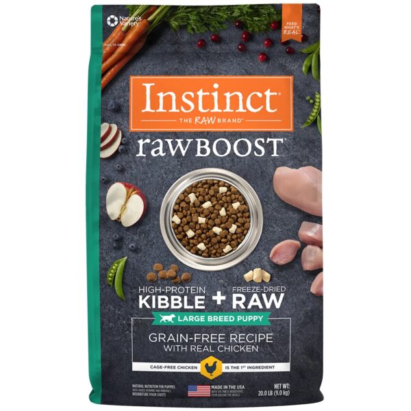 Instinct Raw Boost Cachorros Razas Grandes 20 Lb - Para Perros