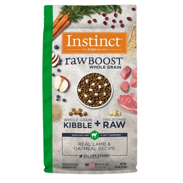 Instinct Raw Boost Cordero, Granos y Avena para Perros 2.04 kg