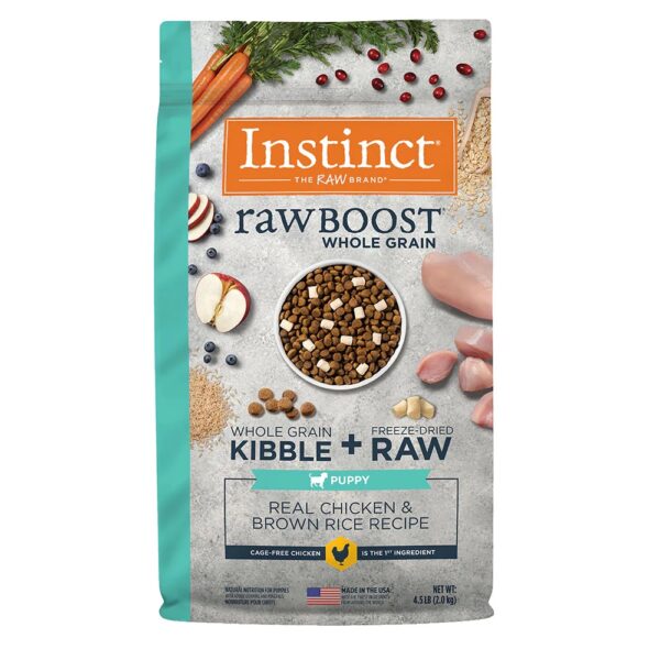 Instinct Raw Boost Pollo con Granos y Arroz Integral Cachorros 2.04 kg