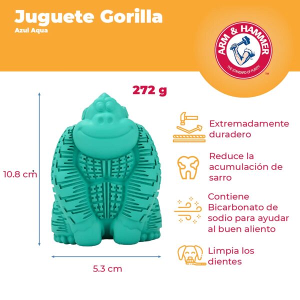 Juguete para Perro Large Gorilla azul, Limpia Dientes y Reduce Sarro, Ultra resistente - Image 7
