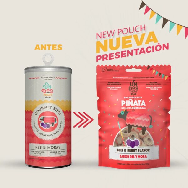 Un dos Treats Baked Biscuits Piñata Sabor Res y Moras - Image 7