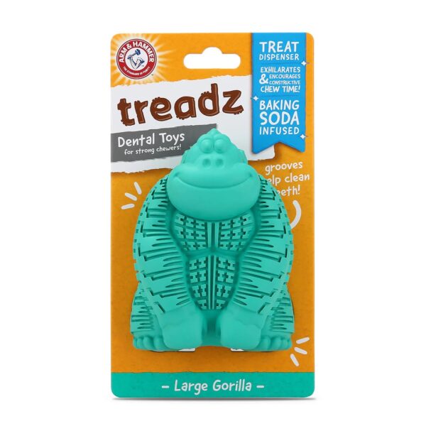 Juguete para Perro Large Gorilla azul, Limpia Dientes y Reduce Sarro, Ultra resistente