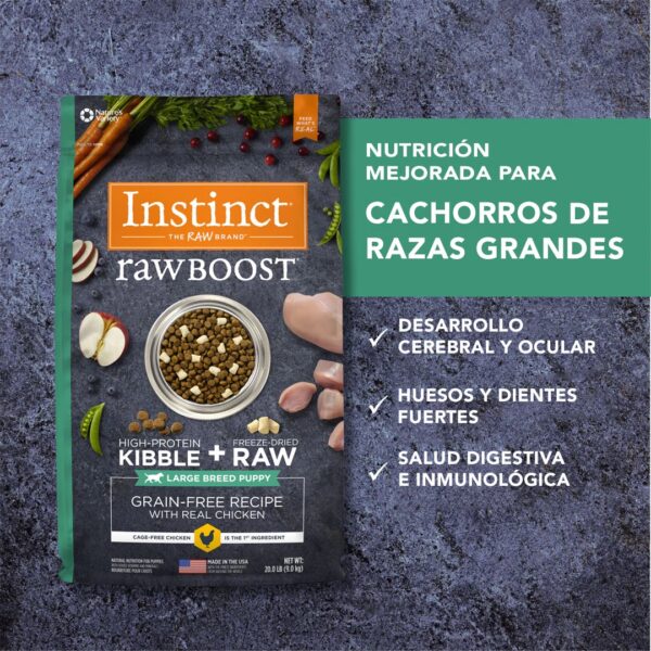 Instinct Raw Boost Cachorros Razas Grandes 20 Lb - Para Perros - Image 3